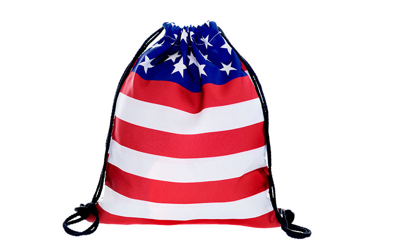 Waterproof National Flag Casual Travel Drawstring Backpack display picture 1