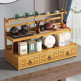 Table Bogu Rack Small Desktop New Chinese Style Tea Set Ornaments Storage Rack Living Room Table Tea Cake Teapot Storage Rack