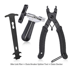 Bicycle chain tool, mountain bike chain gauge, chain cutter, chain removal tool, magic clip pliers tool