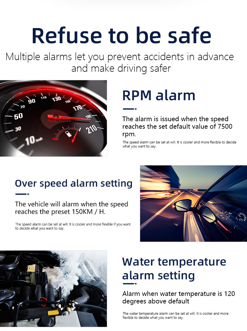 Car Head-Up Display Hd Multi-Function Vehicle-Mounted Hud Speedometer Projector Obd2 Head-Up Display