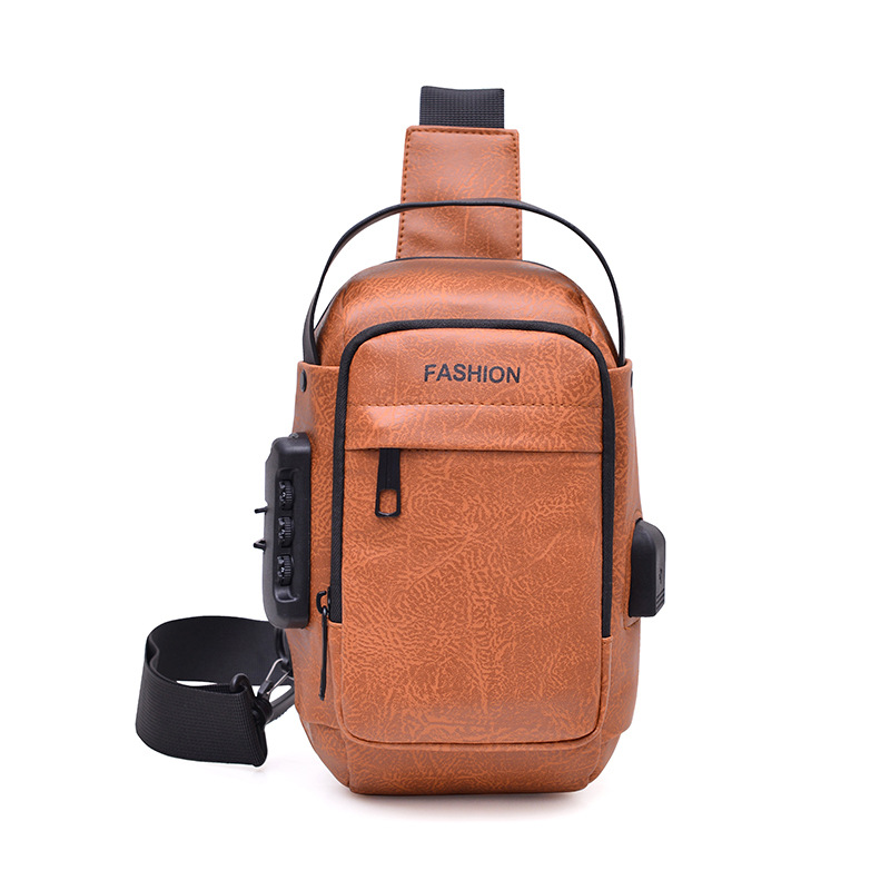 Bolso de pecho de hombre bolso de mochila anti-robo bloqueo contraseña mochila de hombro nuevo comercio exterior anti-droplets bolso móvil ligero al aire libre
