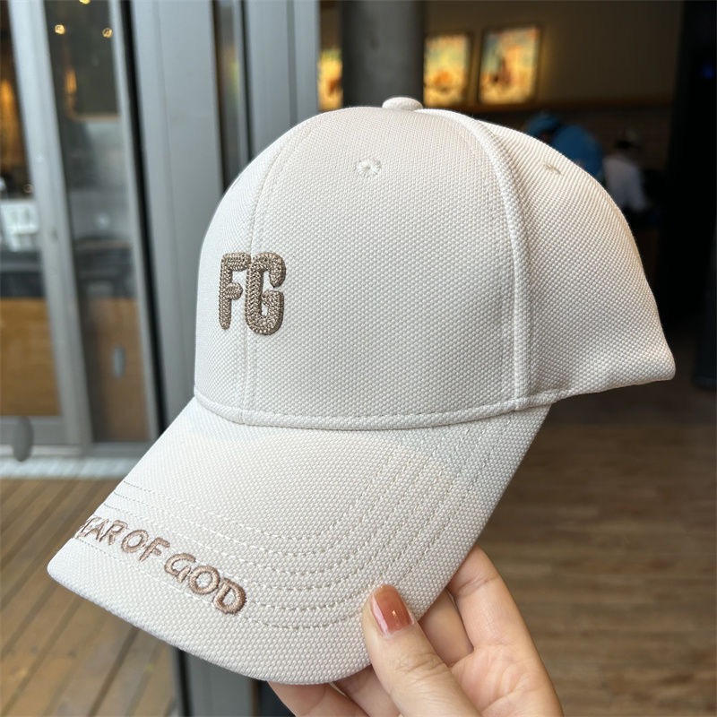 Minge de baseball cu litere FG cu cap mare pentru femei, respirabilă, versatilă, ediție coreeană, pentru Instagram, care arată fața mică_voghion.com