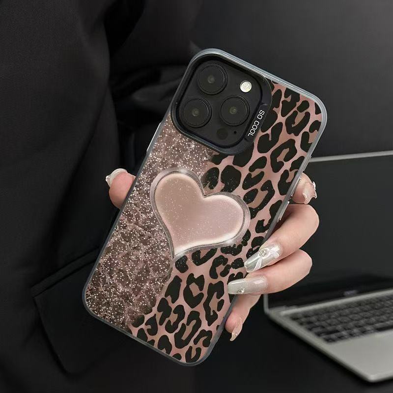 Nueva carcasa de gas para iPhone 16 funda para teléfono móvil Apple 15promax/14 estampado de leopardo 13pro12 Europa y América 11