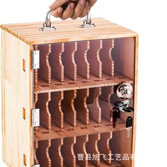 # 学生携帯電話保管ボックスロック付き透明壁掛け無垢材ポータブル保管キャビネットアクリル携帯電話収納