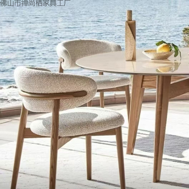 Casual Home High-End Dining Table and Chairs Nordic Dining Chair Backrest Chair Hotel Restaurant Chair Light Luxury Modern Backrest Chair