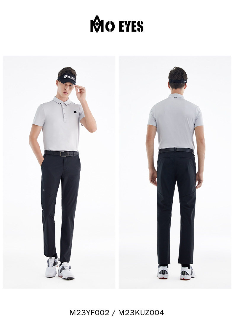 Áo phông thể thao nam ngắn tay chơi golf MMO EYES, chất liệu co giãn cao thoáng khí — M23YF002-Áo màu xanh lá cây, M23YF005-Áo màu xám, M23YF004-Áo màu đen, M23YF005-Áo màu trắng chi tiết 39