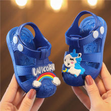 宝宝凉鞋1-2-3岁4夏季男女儿童包头防洞洞鞋滑婴幼儿软底塑料凉鞋