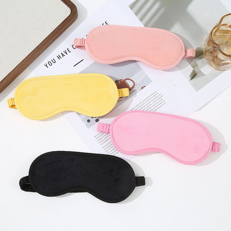 简约小清新纯色超柔眼罩可定家用旅行便携遮光眼罩水晶超柔护眼罩