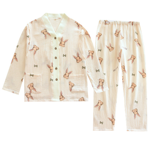 A variety of crepe maternity suits, summer washed cotton thin maternity pajamas, postpartum pajamas, confinement clothes for sale on behalf of