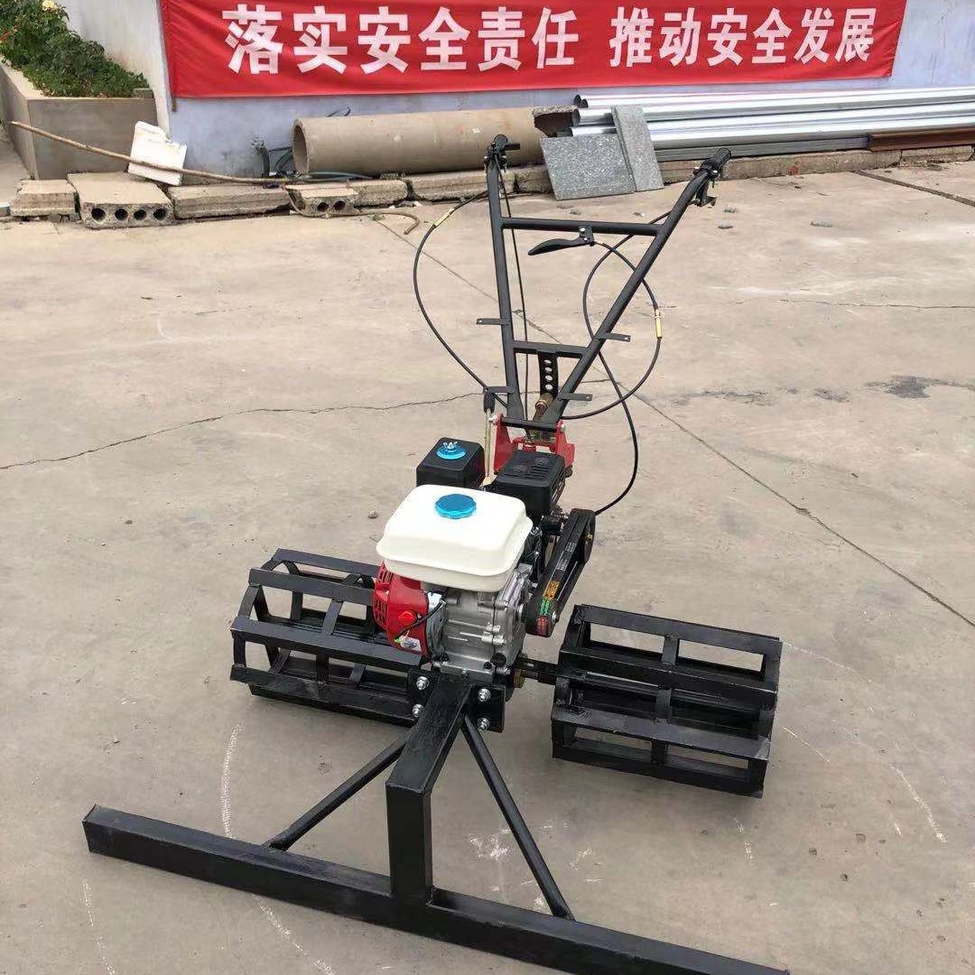 施工汽油手扶摊平机厂家前进倒退混凝土摊铺机楼层钢筋小型扒灰机