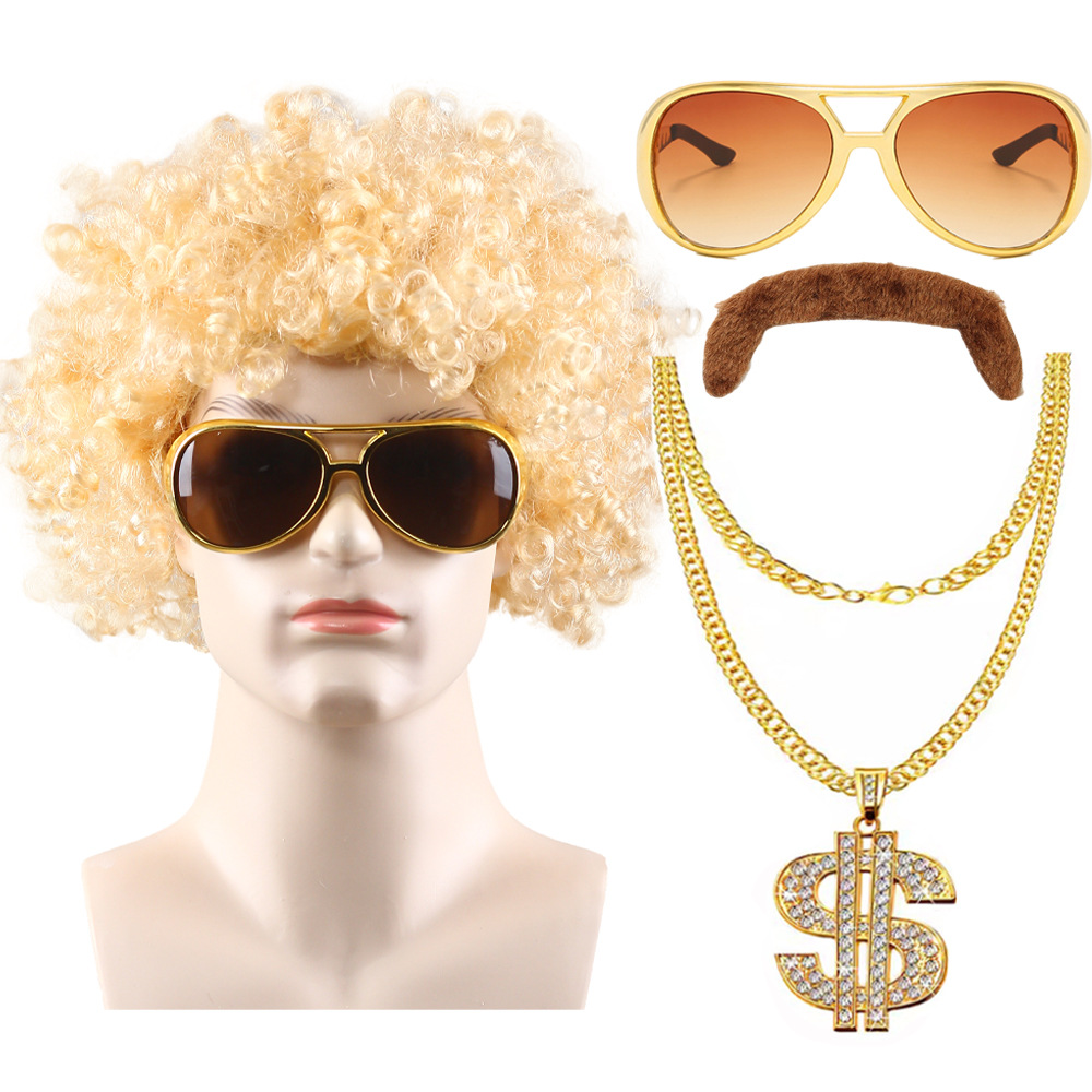 Golden Explosive Head Tea Cat Brown Curved Beard Dollar Necklace