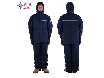 上海工厂现货供应冻库服冷链防寒分体服加厚棉袄蓝色分体棉服