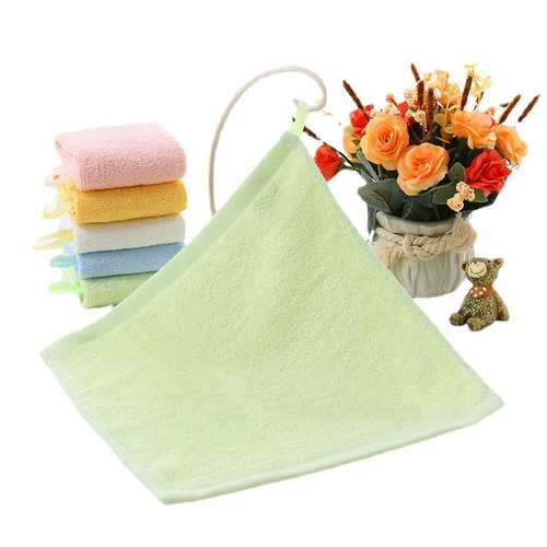 White handkerchief bamboo fiber small square towel 25*25 newborn baby saliva towel kindergarten small towel manufacturer wholesale