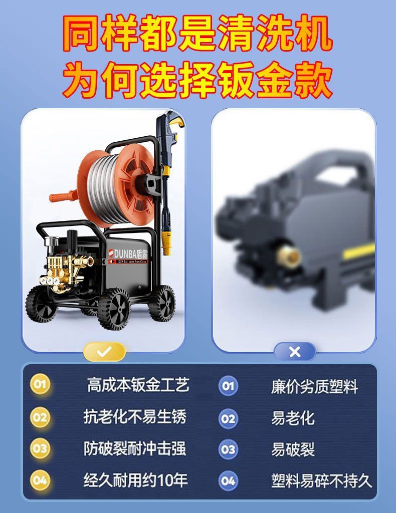 Ultra-High-Pressure High-Power Cleaning Machine 220V Household Commercial Car Washing Machine Supercharged Portable Water Gun Car Washing Artifact