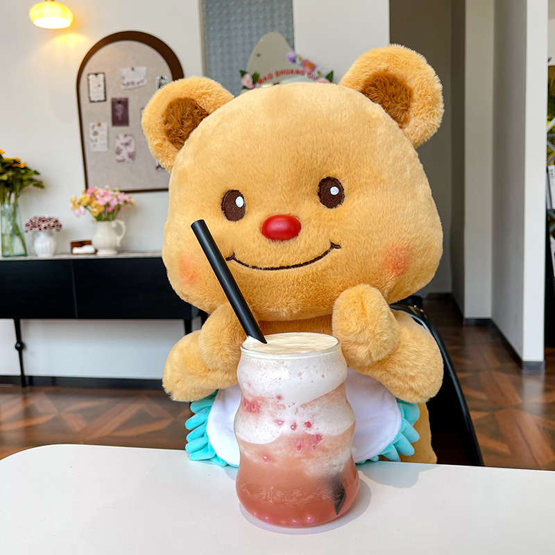 蜂瓶クマぬいぐるみバタークマぬいぐるみおもちゃクリーム蜂蜜瓶バタークマ人形|undefined