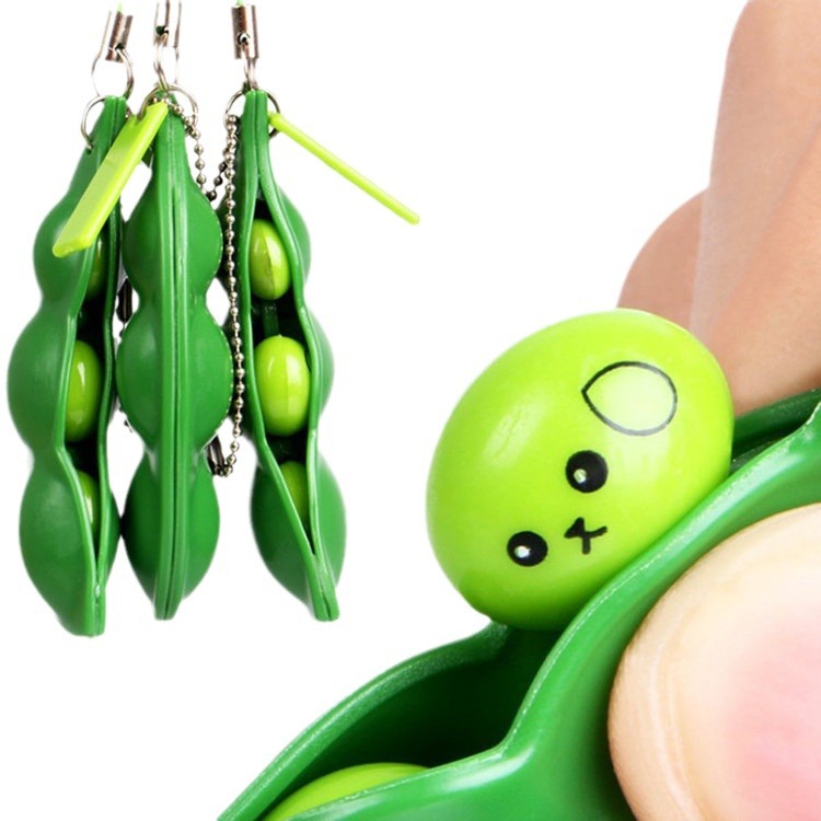New and unique decompression puzzle splicing ever-changing chain squeeze edamame peanut decompression children's vent toys wholesale