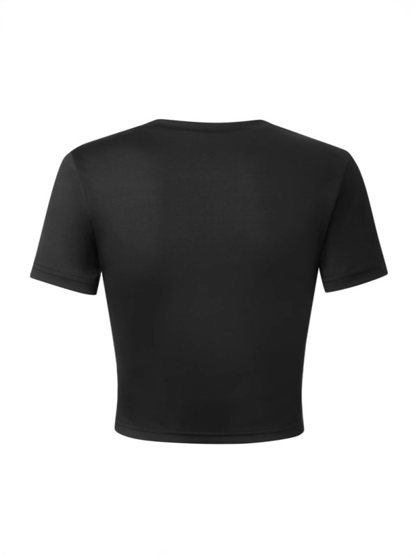 夏の欧米の越境ギャルのアルファベットのBADDIEのプリントの臍のtシャツは短い半袖を修理します。|undefined