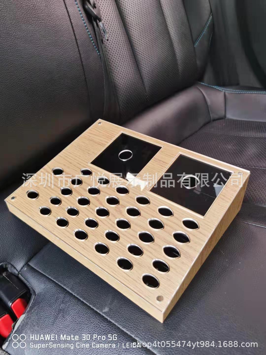 厂家零售电子烟雾化器木纹展示架烟弹烟杆摆放架亚克力透明试抽台