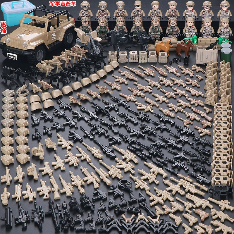 Конструктор с минифигурками (Lego) — военные и полиция, солдаты, техника и аксессуары, наборы