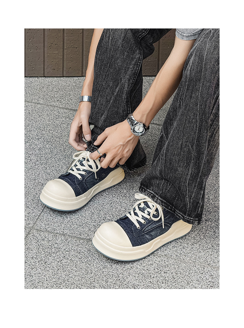 Women's Mickey Mouse Platform Canvas Trainers Height Increasing_voghion.com