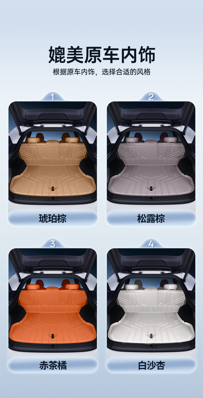 Suitable for Xiangjie S9T trunk mat, TPE trunk mat, 25 models of Xiangjie S9T special car interior modification accessories