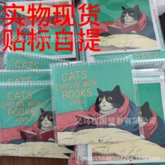 CATS CHILLIN' WITH COFFEE 2026新款咖啡猫日历居家摆件猫咪看书
