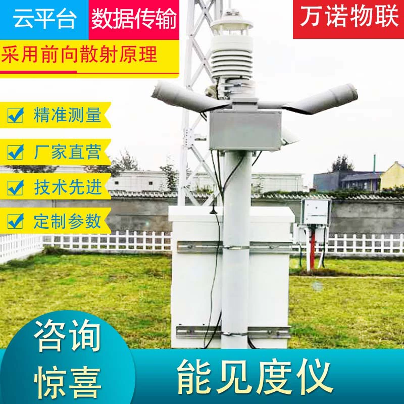 Измеритель видимости Wannuo IoT на основе принципа прямого рассеяния, бесплатная облачная платформа, точные данные метеостанции.