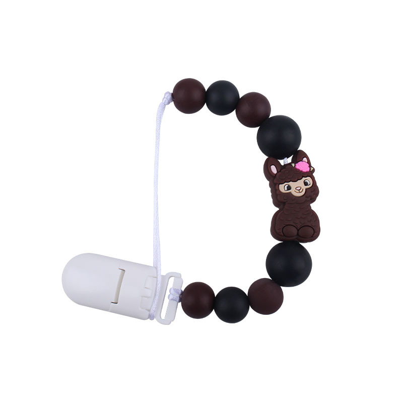 Nueva silicona mordedor palo pezón cuerda materna e infantil suministros Bebé chupete silicona oveja pezón cadena anti-caída