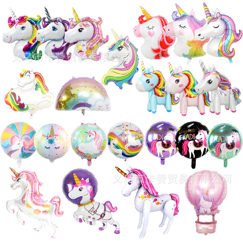 New Cartoon 3D Unicorn Aluminum Film Balloon Stereo Unicorn Children's Birthday Party Decoration Toy Balloon New Cartoon 3D Unicorn Aluminum Film Balloon Stereo Unicorn Children's Birthday Party Decoration Toy Balloon