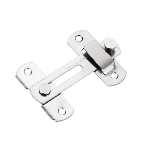 Stainless steel door buckle 90 degree right angle sliding door buckle bolt household thickened lock buckle left and right safety lock pet door buckle