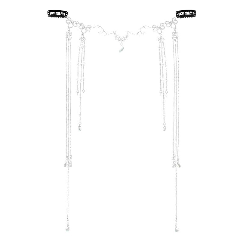 New Bridal Headwear Crystal Antler Water Drop Chain Hair Chain Headwear Super Fairy Hair Accessories Wedding Dress Hanfu Accessories