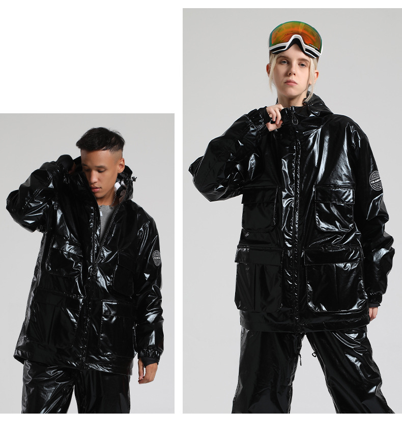 Snowwear Herren große Größe winddicht wasserdicht warm atmungsaktiv Schneeanzug Snowboard Doppelbrett schillernde Nische Snowwear weibliche Top_voghion.com