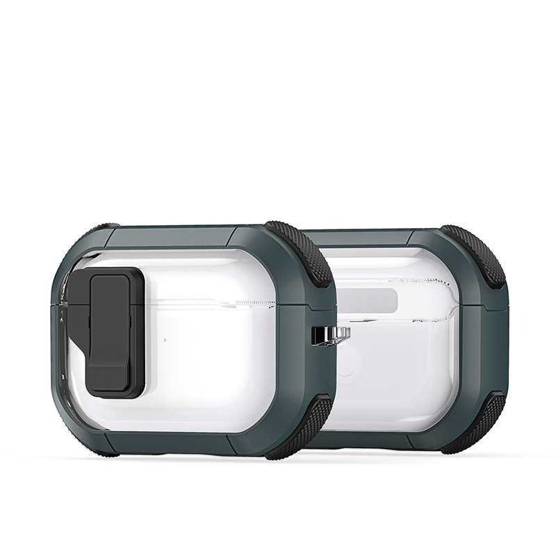 AirpodsPro Bluetooth ヘッドセット保護ケース、AirPods4 半透明ポータブルヘッドセットケース、クロスボーダーに適しています。|undefined