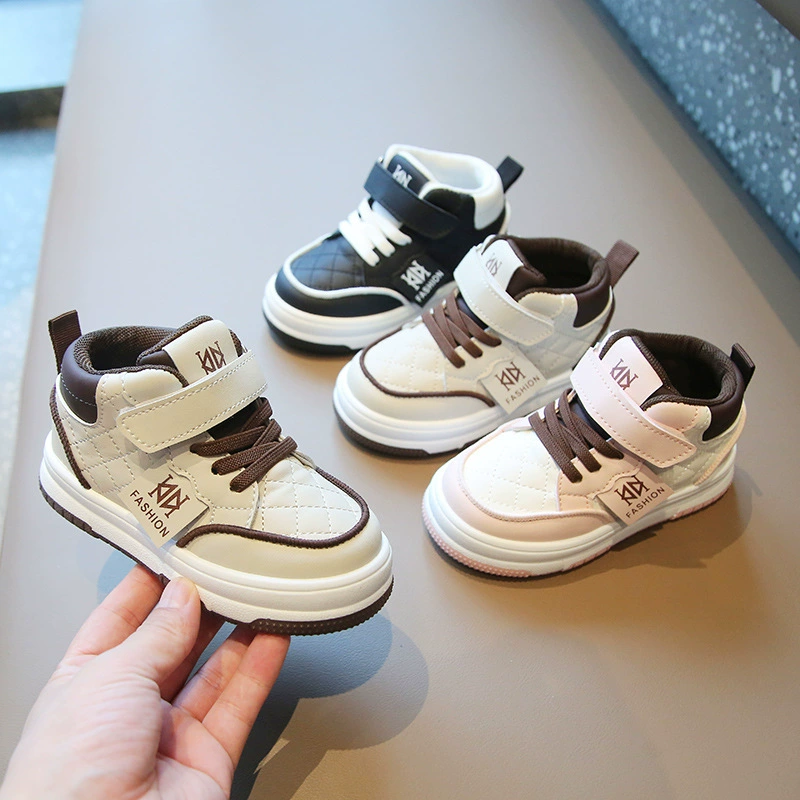 Детская спортивная обувь, весна-осень 2021, повседневные кроссовки для мальчиков, новые белые туфли с высоким берцем для девочек, детская обувь на мягкой подошве