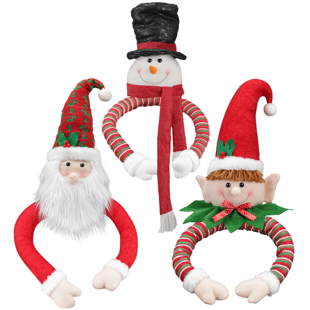 árbol de Navidad estrella de muñeca creativa árbol de Navidad estrella de Santa Claus genio muñeco de nieve colgante decoración de ventanas de Navidad