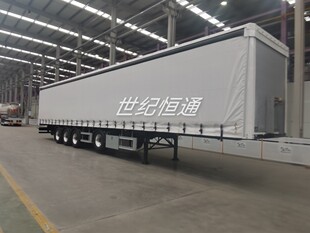 厂家对外直销侧帘半挂车集装箱式物流运输篷布货车卡车空气悬架车-阿里巴巴