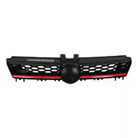 Передняя решетка радиатора Volkswagen Golf MK7 GTI 2014-2017 годов выпуска, красная/хромированная отделка