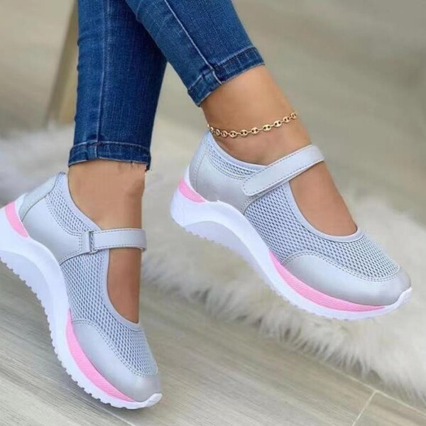 knitted sandals with velcro platform