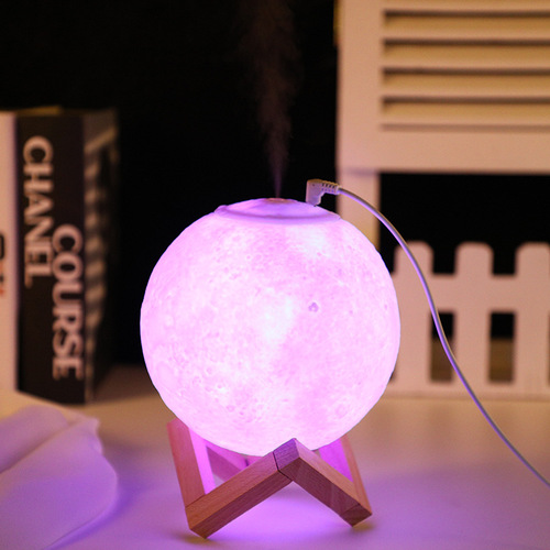 Bestselling 3D Moon Humidifier Moon Light Aroma Humidifier Creative Bedroom LED Night Light Humidifier