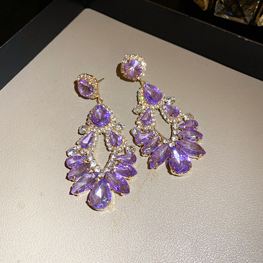 Agujas de plata transfronterizas flores de zircón aretes de bordillo estilo de moda pernos de auriculares lujosos de alto nivel de diseño de auriculares nicho image 77