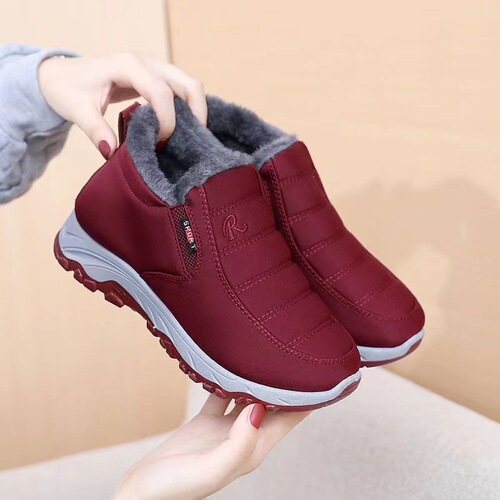 Winter Old Beijing Cotton Shoes for Men and Women, Same Style, Fleece Lined, Thick, Soft Sole, Cotton Shoes, Warm Keeping, Casual, Snow Boots