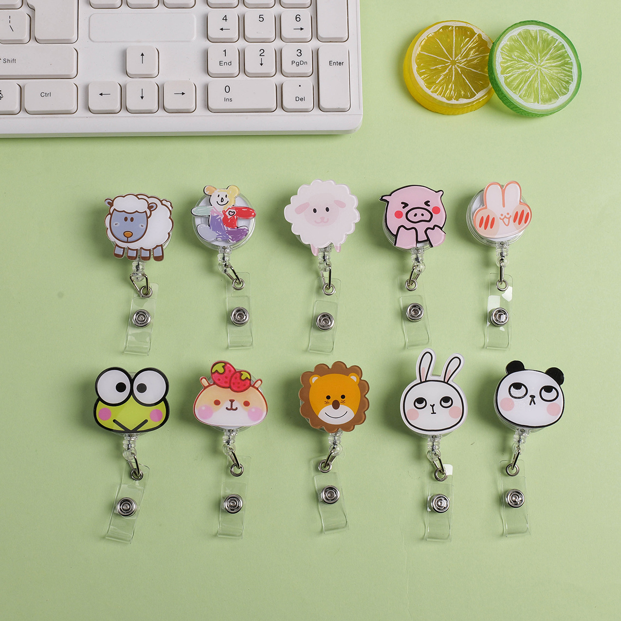 少女可爱卡通易拉扣学生证件挂绳卡套可拉伸扣自动高回弹伸缩夹扣