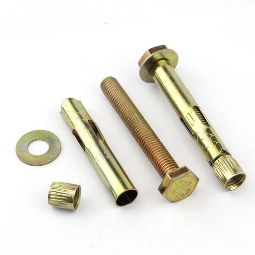 Manufacturer's floor expansion positive national standard coated zinc hexagonal outer expansion screw with hexagonal outer sleeve gecko