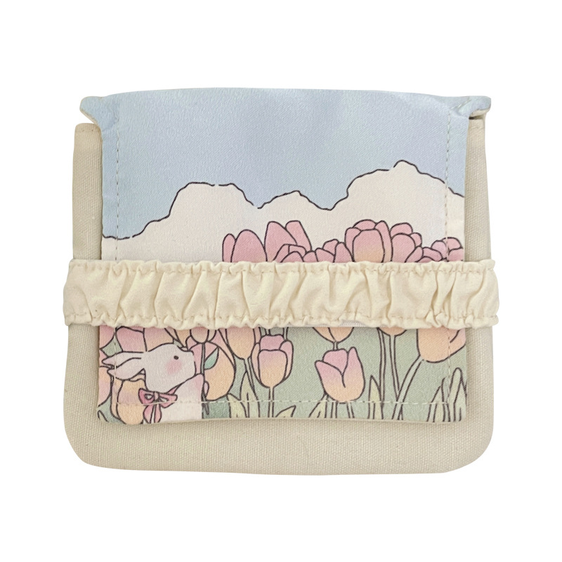 INS tía toalla bolsa de almacenamiento de servilleta sanitaria de gran capacidad estudiante viaje portátil pequeña servilleta sanitaria bolsa mensual