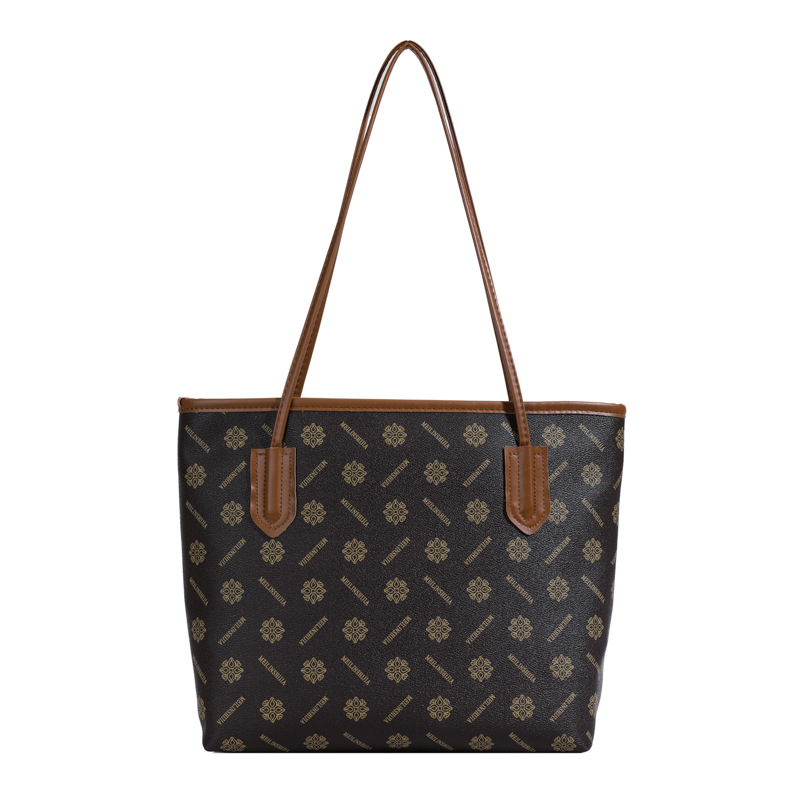 Sentido de la moda casual, bolso grande con estampado retro, nuevo bolso de hombro de gran capacidad para mujer, bolso portátil de moda