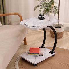 北欧スタイルの可動ソファコーナーテーブルティーテーブル小型家庭用ローラー付き小さなテーブルベッドサイド収納ラックサイドテーブル