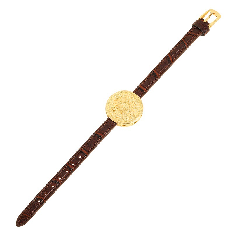 Estilo antiguo oro brújula reloj pulsera temblar rápido mismo estilo cobre chapado en oro hombres y mujeres auspicioso personalidad estilo chino pulsera de todos los partidos