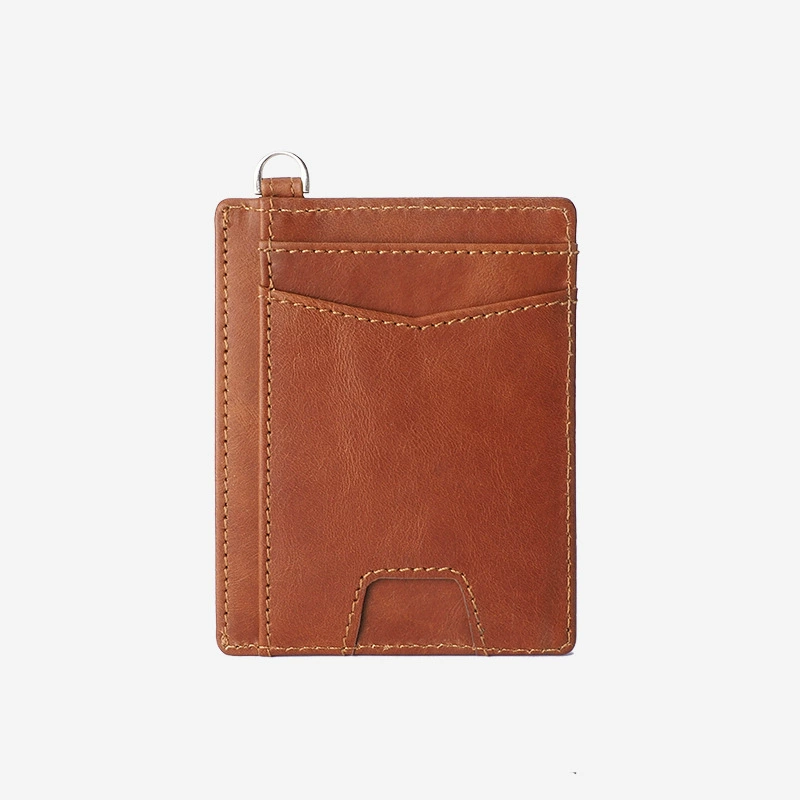 Small fashionable ultra thin universal card holder, card protection case, genuine leather, anti-theft, high-quality style