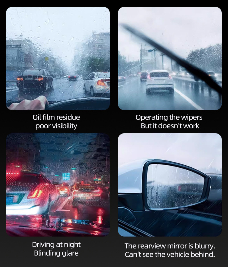Debedi Car Glass Degreasing Film Sponge Magic Wipe Comes with Detergent Powerful Decontamination Glass Cleaning Artifact