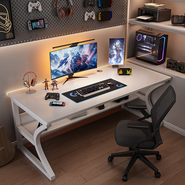 Mesa de computadora de madera sólida mesa de escritorio simple mesa de deportes electrónicos de dormitorio simple mesa de oficina de estudiantes de secundaria escritorio de escritorio
